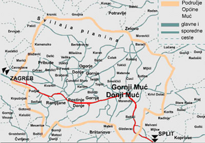 karta Općine Muć